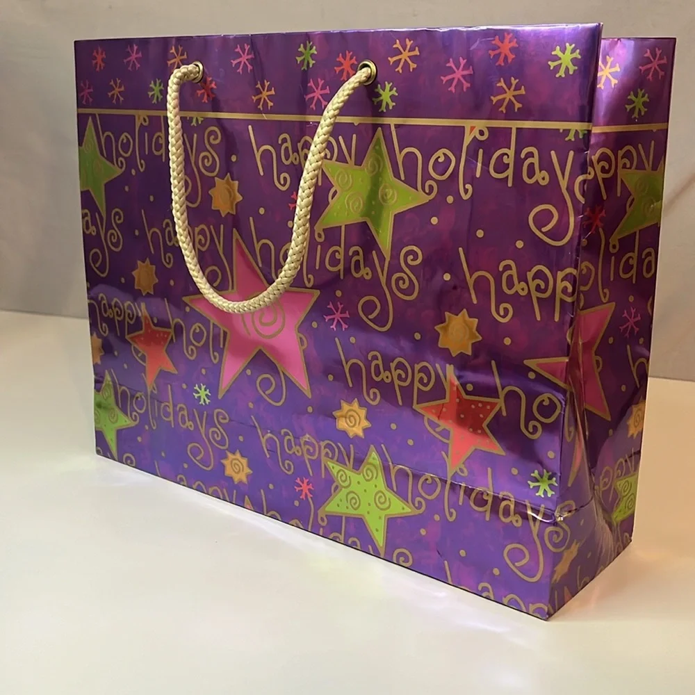 Collection of 9 Holiday Gift Bags (Cloth and Paper)